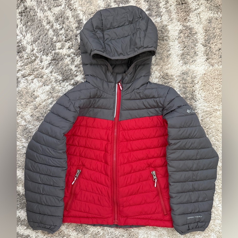 Columbia Boy’s Winter Jacket w/ Omni-Heat - Youth XS (6/7) - EUC - Red & Gray